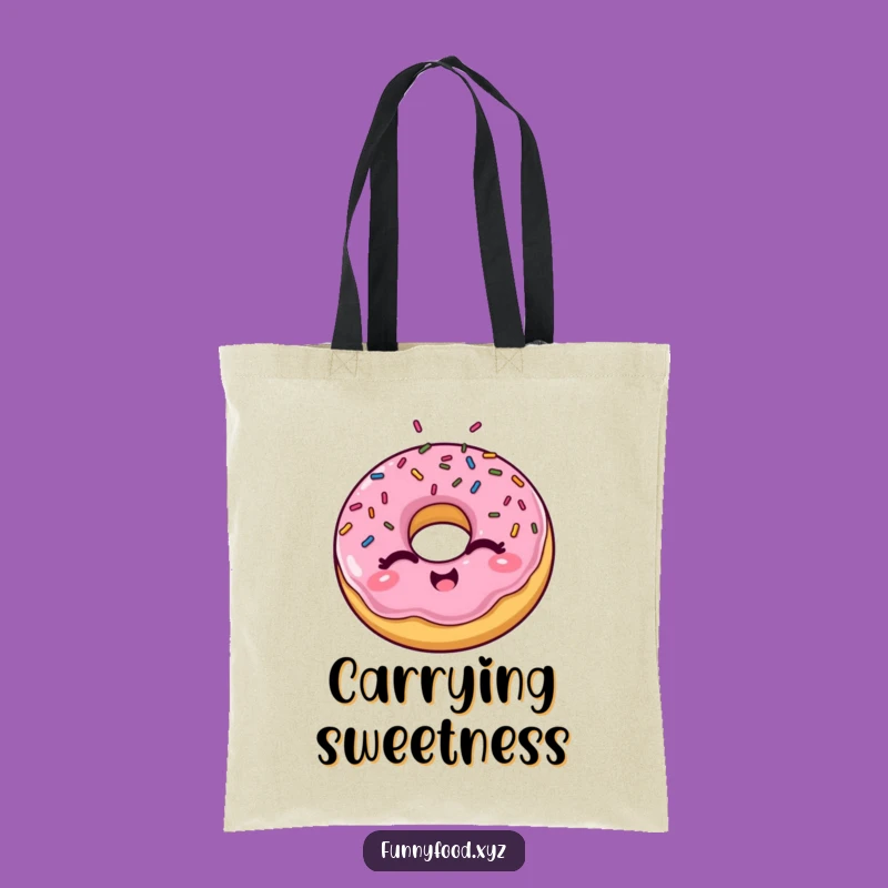 Funny Winking Donut Tote Bag, Sprinkle Party - Your Go-To Hilarious Carry-All!