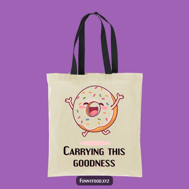 Funny Donut Leap Tote Bag - Carry Your Joy, Stylish & Hilarious Accessory, Perfect Gift