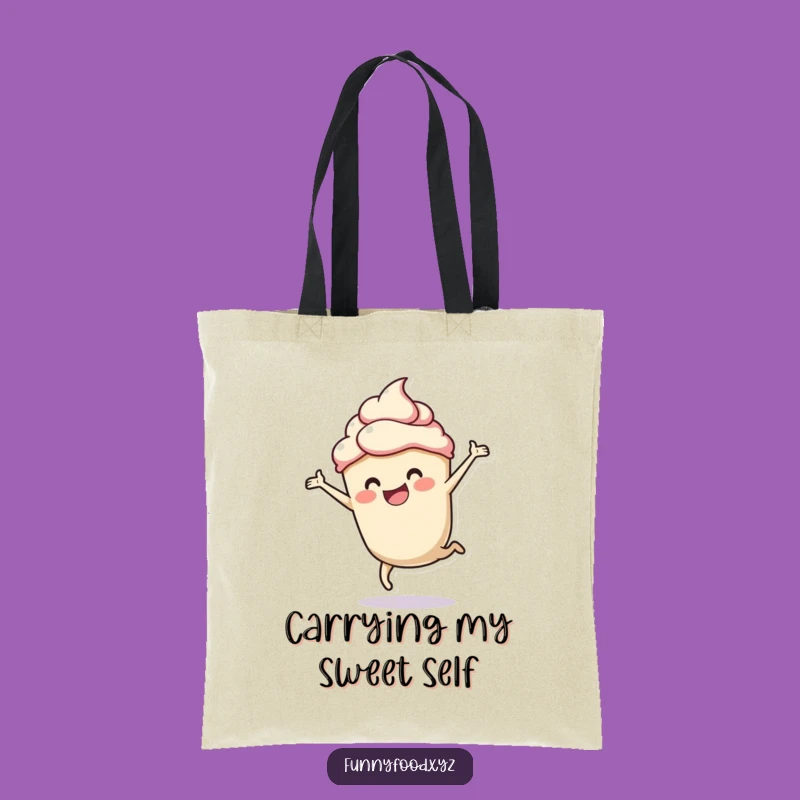 Funny Cupcake Cartwheel Tote Bag: Carry Your Sweetness Anywhere