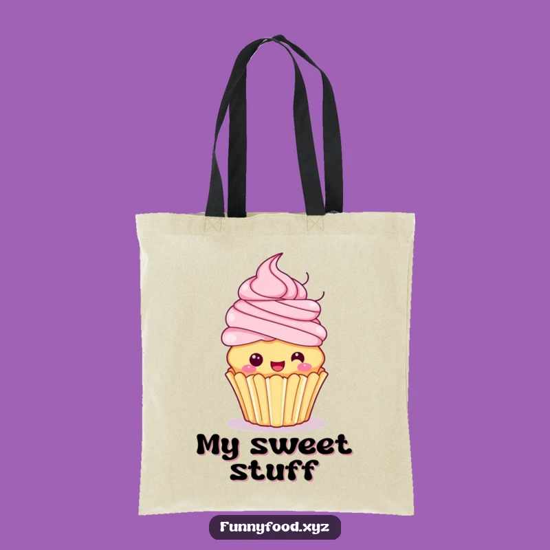 Funny Cupcake Spin Tote Bag: Playful Hair On The Go, Practical & Funny Gift