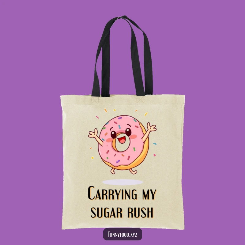 Funny Donut Jumping Jacks Tote Bag - Carry Your Laughs in Style