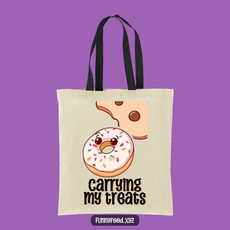 Funny Doughnut & Cookie Quest Tote Bag - Hilarious Accessory for Foodies