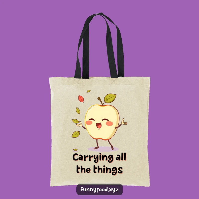 Funny Juggling Apple Tote Bag: Carry Your Laughs in Style