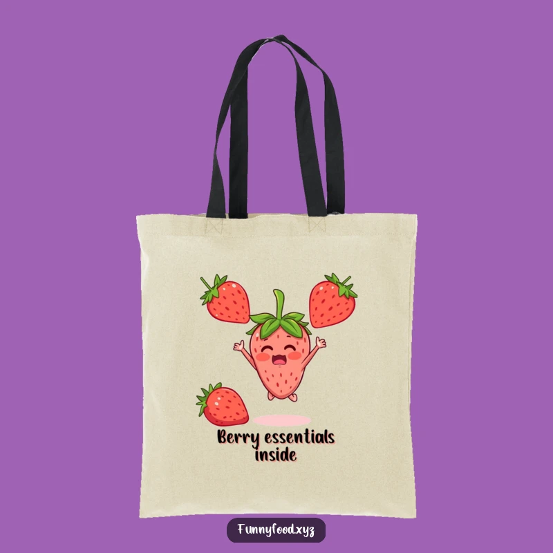 Funny Strawberry Jumper Tote Bag: Carry Your Essentials with Fruity Fun