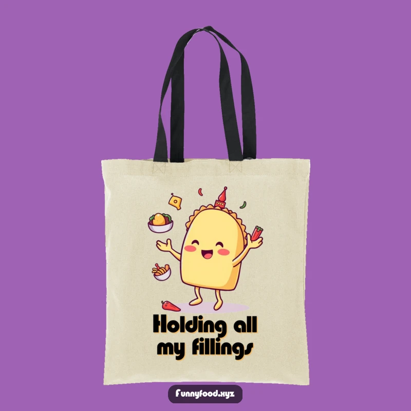 Funny Taco Juggling Tote Bag: Carry Your Fiesta & Snacks
