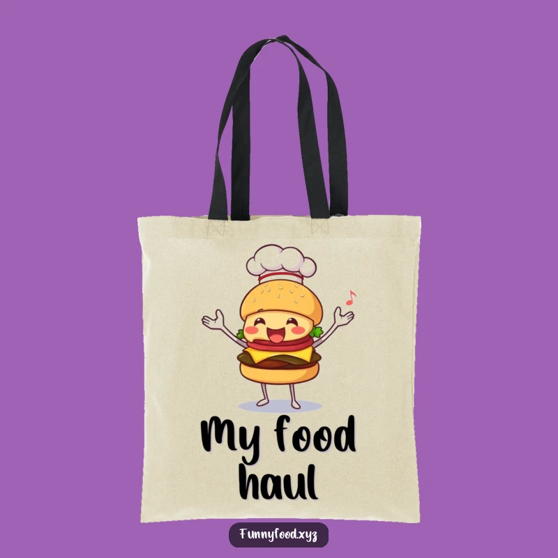 Funny Juggling Burger Tote Bag: Carry Your Skills and Essentials